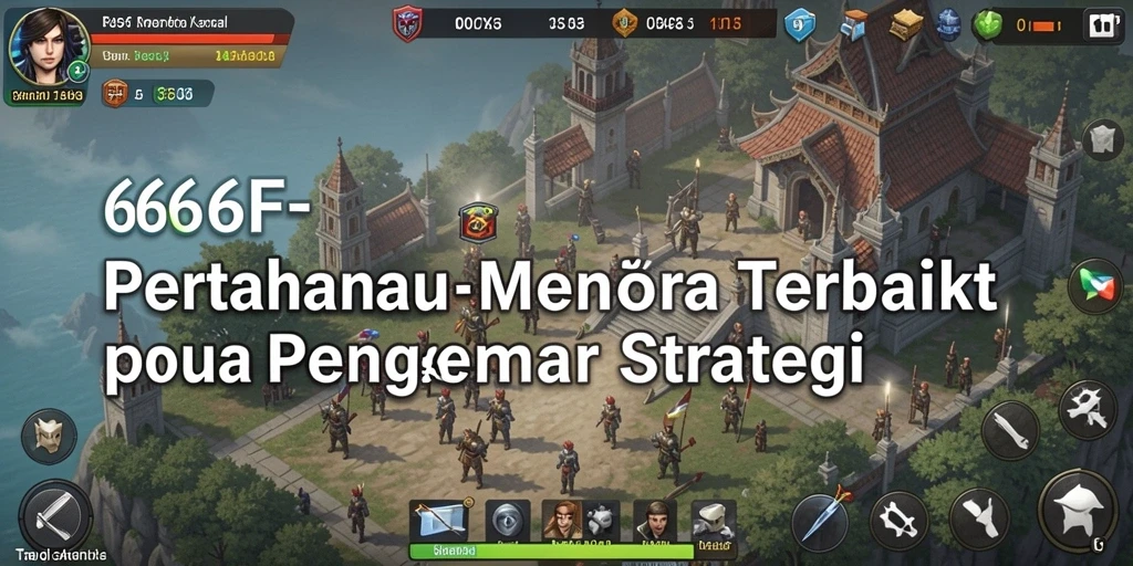 Tangkapan layar gameplay Tower Defense 666F dengan menara dan musuh yang beragam.