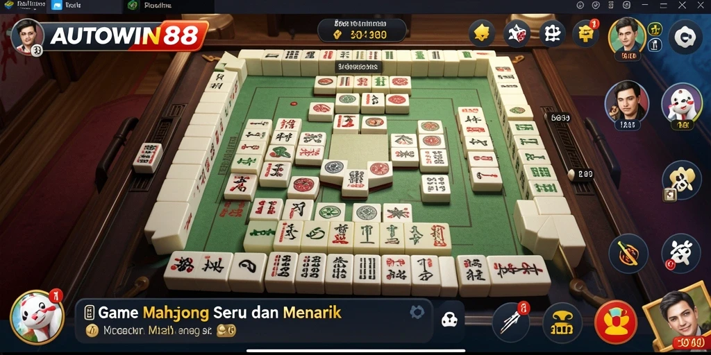 Screenshot AUTOWIN88 menampilkan permainan Mahjong yang seru dan berwarna.