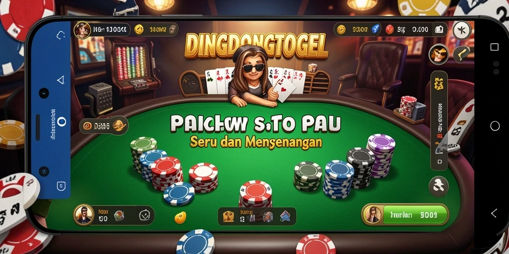 Tampilan screenshot DINGDONGTOGEL dengan gameplay menarik Poker.