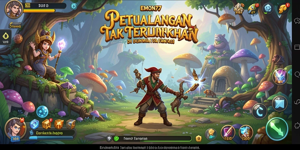 Tampilan seru gameplay EMON77 yang penuh petualangan.
