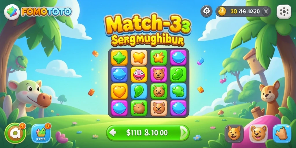 Tampilan gameplay FOMOTOTO yang seru dan penuh warna.