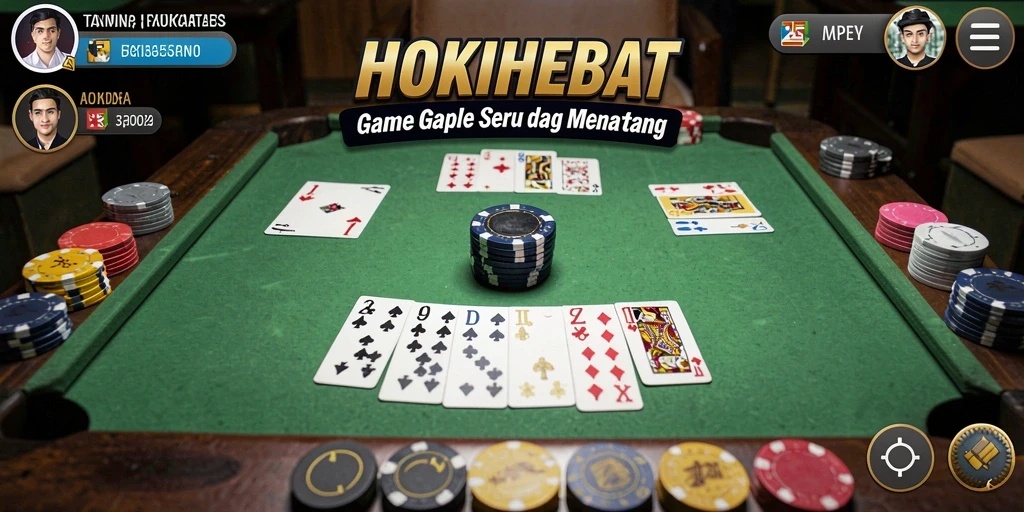 Tampilan gameplay HOKIHEBAT yang seru dan interaktif di layar.