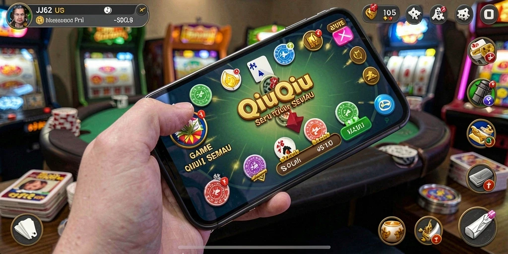 Tampilan gameplay QiuQiu yang seru dan menegangkan.