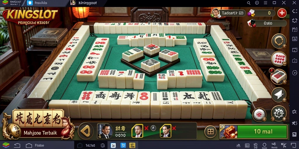 Tampilan gameplay menarik dari KINGSLOT saat bermain Mahjong.