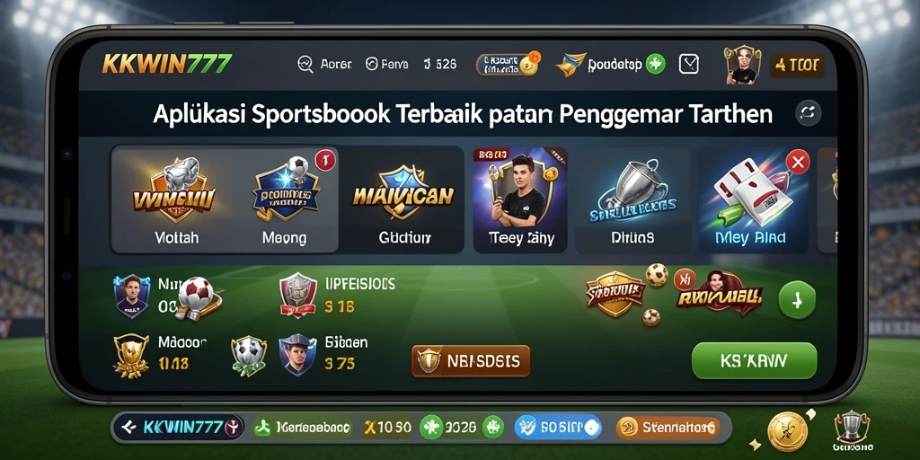 Tangkapan layar KKWIN777 menampilkan fitur taruhan olahraga yang menarik.
