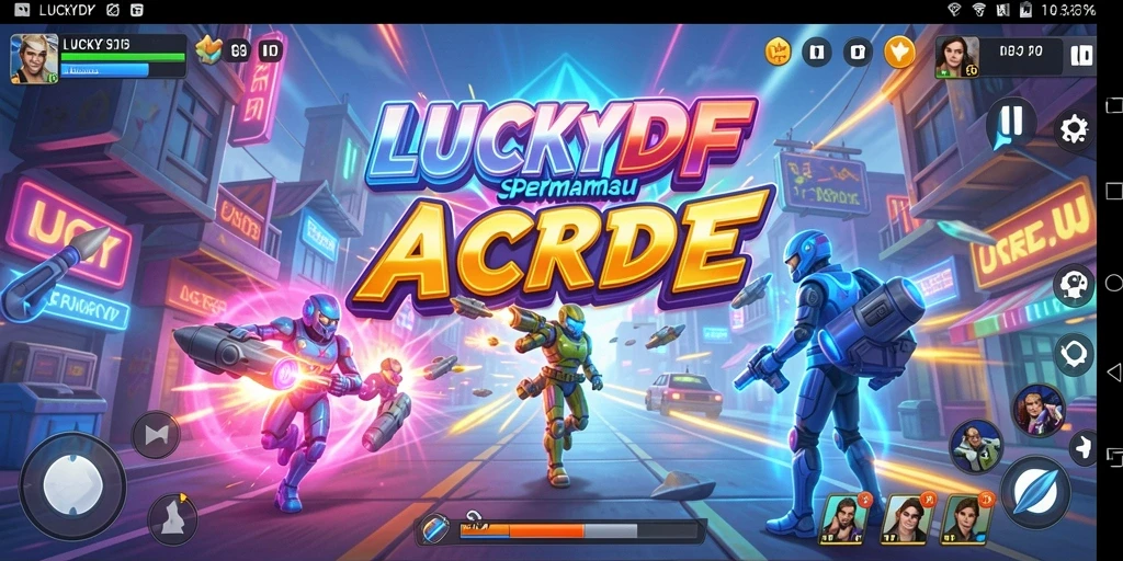 Tampilan gameplay seru di LUCKYDF dengan berbagai level menarik.