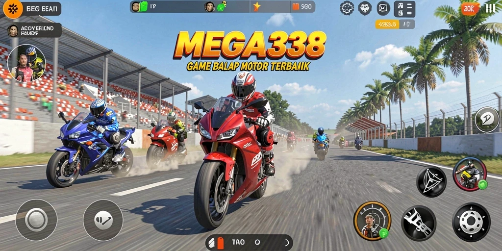 Gameplay intens balap motor di MEGA338.