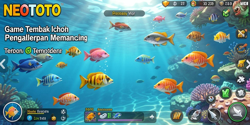 Screenshot gameplay NEOTOTO yang menampilkan suasana seru Tembak Ikan.
