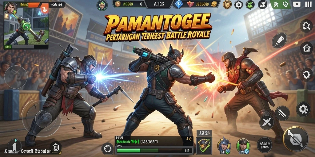 Tangkapan layar aksi menegangkan dalam game Battle Royale PAMANTOGEL.