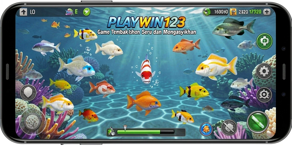 Gameplay seru dan menarik dari PLAYWIN123 saat menembak ikan.