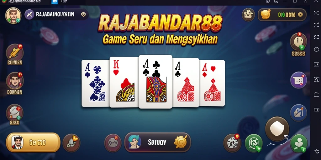 Tampilan gameplay RAJABANDAR88 yang menarik dan penuh warna.