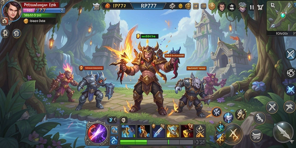 Tampilan dinamis dan imersif dalam gameplay RP777.