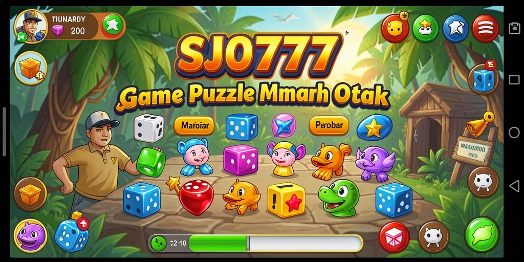 Tampilan gameplay puzzle yang seru dan menantang di SJO777.