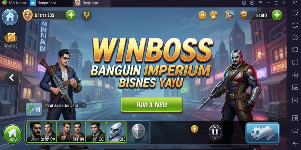 Screenshot WINBOSS menampilkan momen strategis dalam permainan Tycoon.
